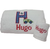 Car Track Personalised Bath Towel