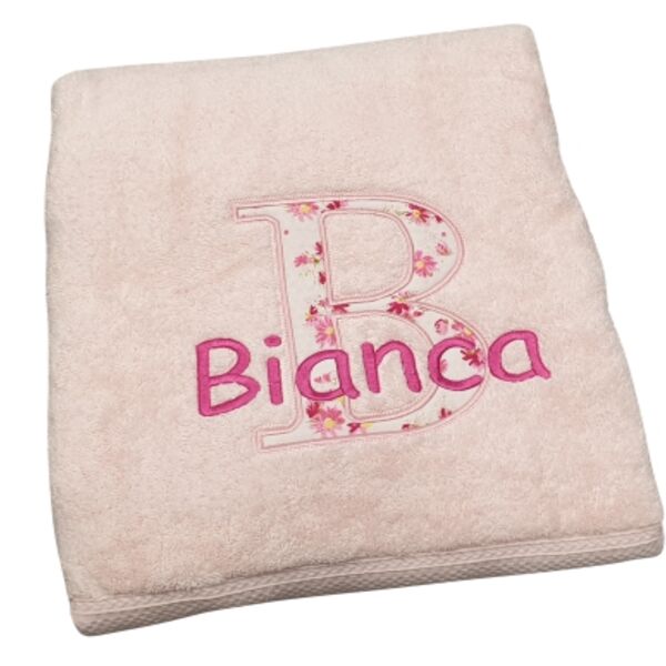 Personalised Bath Towel - flower Spray Thumbnail