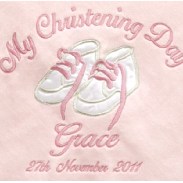 My Christening Day Pink Personalised Blanket Thumbnail