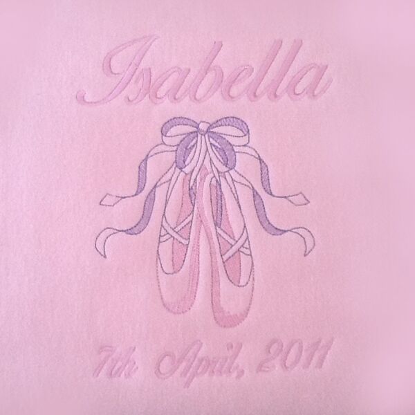 Beautiful Ballet Slippers Personalised Blanket Thumbnail