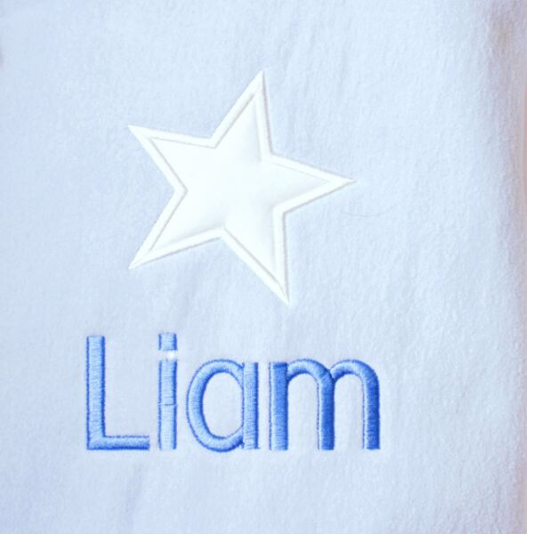 Stars...Blue Personalised Baby Blanket Thumbnail