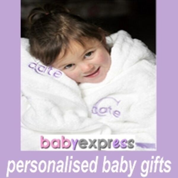 Baby's Personalised Bath towel,Hand Towel,Washer & Bodysuit Gift Box Thumbnail