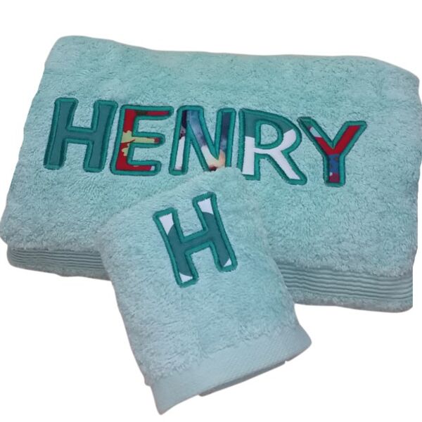 Applique letters Personalised Bath Towel Thumbnail