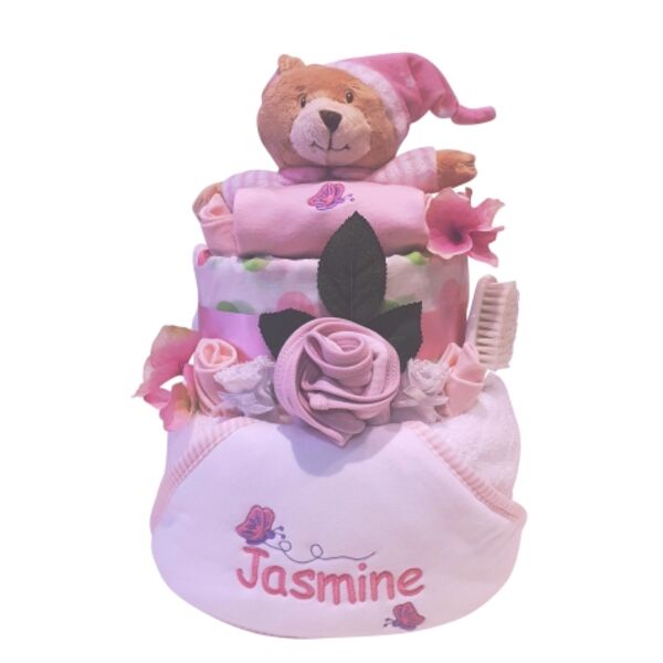 Personalised Delux Butterfly Gift nappy cake Thumbnail