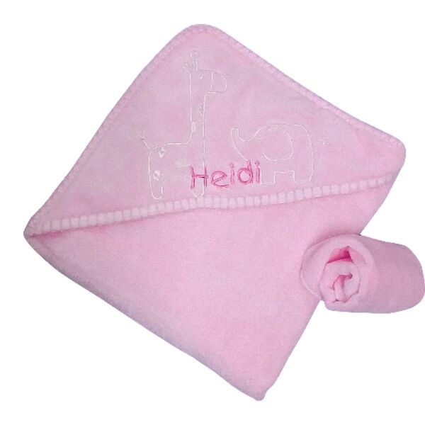 Personalised baby hooded towel - Safari Thumbnail