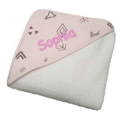 Personalised baby hooded towel - doodle design Thumbnail