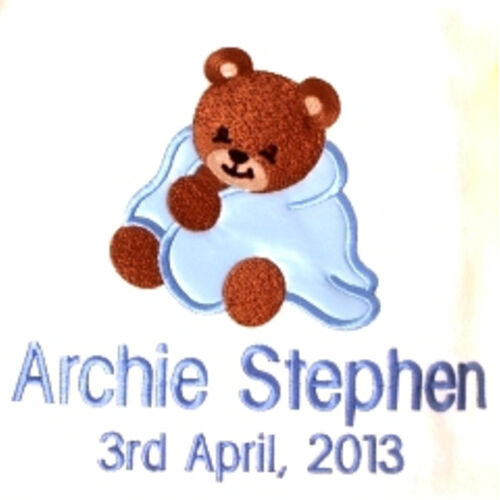 My Teddy in a Blanket Personalised Blanket Thumbnail