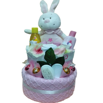 New Beginnings Embroidered Baby Nappy Gift Cake Thumbnail