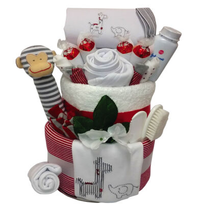 Deluxe Cheeky Monkey Nappy Cake Unisex Thumbnail