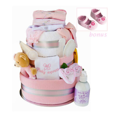 Delux Beautifully for Baby Nappy Cake...pink Thumbnail