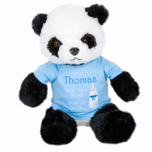 New Baby Personalised Teddy Bear Gift..Panda Thumbnail