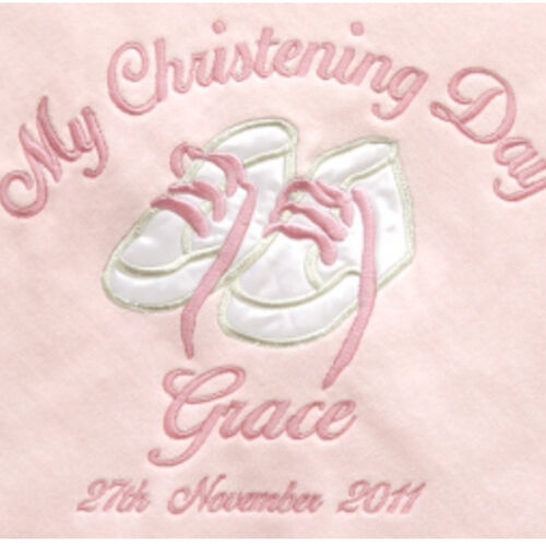 My Christening Day Pink Personalised Blanket Thumbnail