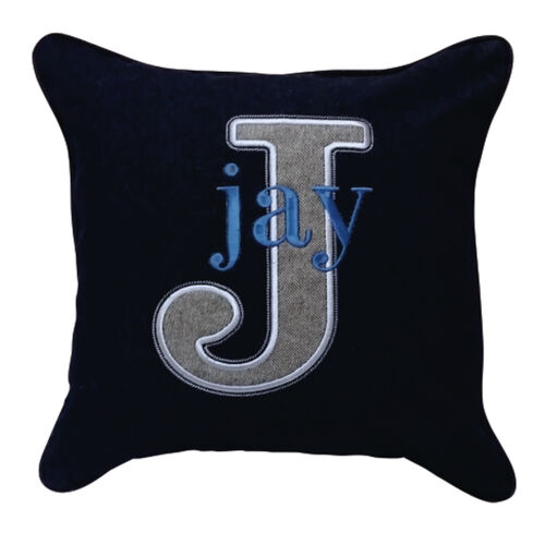 Personalised Denim cushion Thumbnail