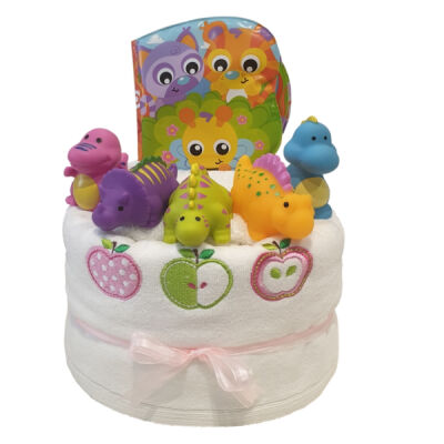 Deluxe Bath Time Hooded towel nappy cake Thumbnail